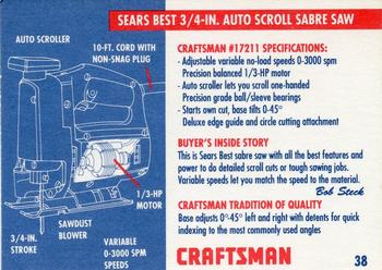 1992 Craftsman #38 Auto Scroller ¾-inch Sabre Saw Back