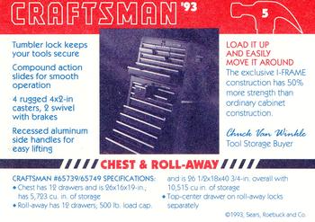 1993 Craftsman #5 Chest & Roll-Away Back