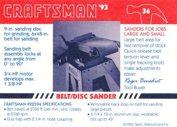 1993 Craftsman #36 Belt/Disc Sander Back