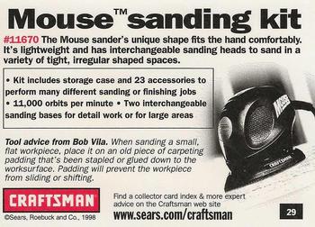 1998-99 Craftsman #29 Mouse Detail Sanding Kit Back