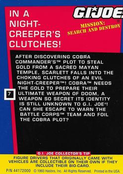 1993 Hasbro G.I. Joe Mission: Search and Destroy #7 In A Night-Creeper's Clutches! Back