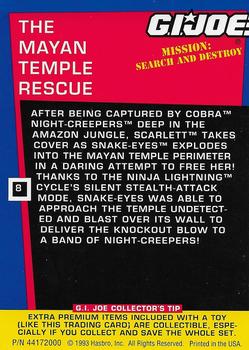 1993 Hasbro G.I. Joe Mission: Search and Destroy #8 The Mayan Temple Resue Back