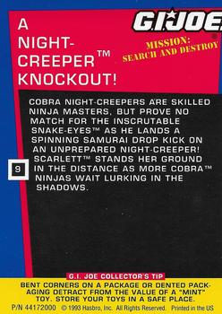 1993 Hasbro G.I. Joe Mission: Search and Destroy #9 A Night-Creeper Knockout! Back