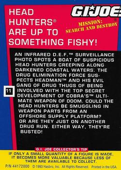 1993 Hasbro G.I. Joe Mission: Search and Destroy #11 Head Hunters Are Up To Something Fishy! Back