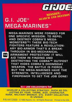 1993 Hasbro G.I. Joe Mission: Search and Destroy #14 G.I. Joe Mega-Marines Back