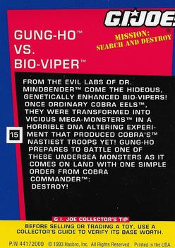 1993 Hasbro G.I. Joe Mission: Search and Destroy #15 Gung-Ho vs. Bio-Viper Back