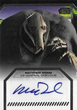 2012 Topps Star Wars: Galactic Files - Autographs #NNO13 Matthew Wood Front