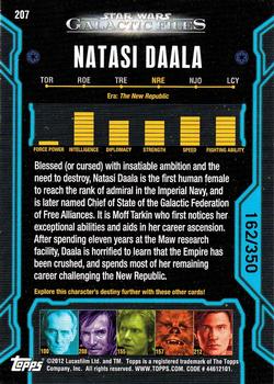 2012 Topps Star Wars: Galactic Files - Blue #207 Natasi Daala Back