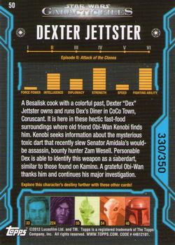2012 Topps Star Wars: Galactic Files - Blue #50 Dexter Jettster Back