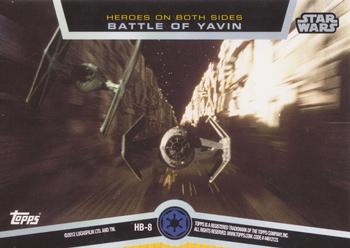 2012 Topps Star Wars: Galactic Files - Heroes on Both Sides #HB-8 Battle of Yavin Back