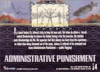 1997 Inkworks Starship Troopers #14 Administrative Punishment Back