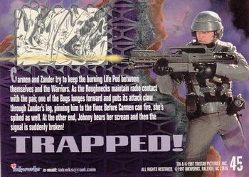 1997 Inkworks Starship Troopers #45 Trapped! Back