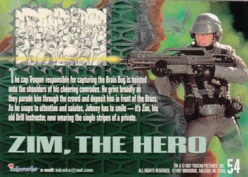 1997 Inkworks Starship Troopers #54 Zim, The Hero Back