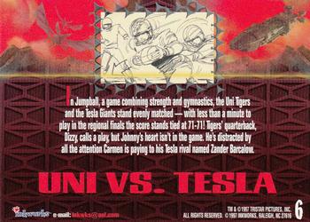 1997 Inkworks Starship Troopers #6 Uni vs. Tesla Back