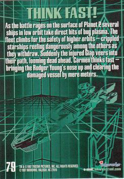 1997 Inkworks Starship Troopers #79 Think Fast! Back