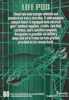 1997 Inkworks Starship Troopers #80 Life Pod Back