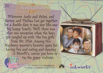 1998 Inkworks TV's Coolest Classics #20 The Andy Griffith Show: double date Back