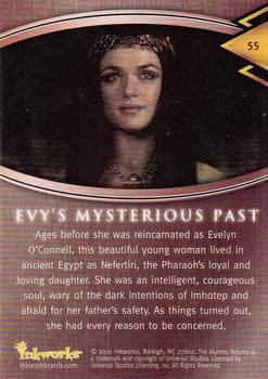 2001 Inkworks The Mummy Returns #55 Evy's Mysterious Past Back