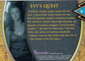 2001 Inkworks The Mummy Returns #8 Evy's Quest Back