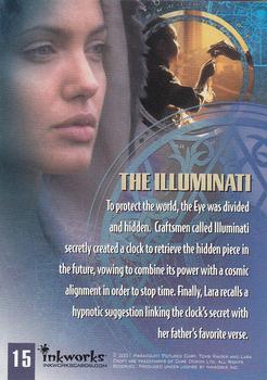 2001 Inkworks Lara Croft: Tomb Raider #15 The Illuminati Back