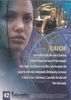 2001 Inkworks Lara Croft: Tomb Raider #42 Catch! Back