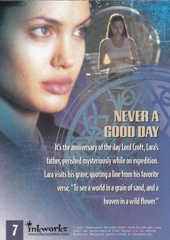 2001 Inkworks Lara Croft: Tomb Raider #7 Never a Good Day Back