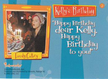 2002 Inkworks The Osbournes #2 Kelly's Birthday Back