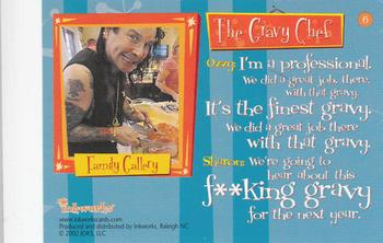 2002 Inkworks The Osbournes #6 The Gravy Chef Back