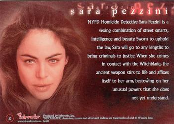 2002 Inkworks Witchblade Season 1 #2 Sara Pezzini Back