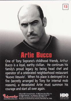 2005 Inkworks The Sopranos #13 Artie Bucco Back