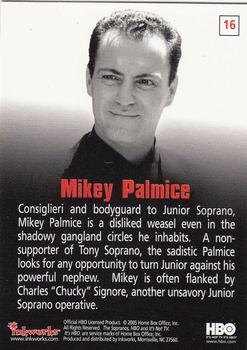 2005 Inkworks The Sopranos #16 Mikey Palmice Back