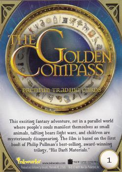 2007 Inkworks The Golden Compass #1 The Golden Compass Title Card Back