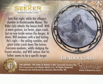 2007 Inkworks The Seeker Dark is Rising #65 Deadly Cold Back