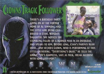 1997 Inkworks Spawn the Movie #11 Clowns Tragic Follower Back