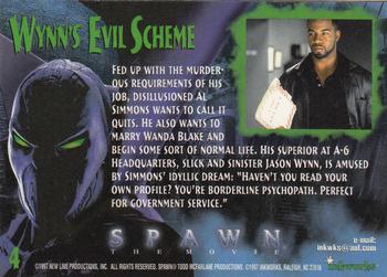 1997 Inkworks Spawn the Movie #4 Wynn's Evil Scheme Back