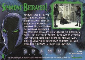 1997 Inkworks Spawn the Movie #6 Simmons Betrayed! Back