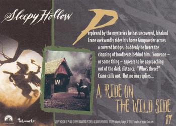 1999 Inkworks Sleepy Hollow #17 A Ride on the Wild Side Back