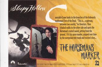 1999 Inkworks Sleepy Hollow #32 The Horseman's Marker Back