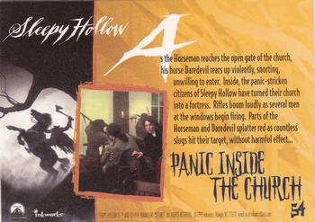 1999 Inkworks Sleepy Hollow #54 Panic Inside the Church Back