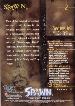 1999 Inkworks Spawn the Toy Files #2 Spawn Back