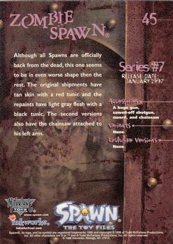 1999 Inkworks Spawn the Toy Files #45 Zombie Spawn Back
