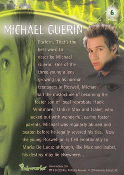 2000 Inkworks Roswell #6 Michael Guerin Back