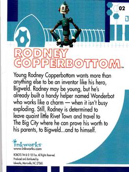2005 Inkworks Robots the Movie #2 Rodney Copperbottom Back