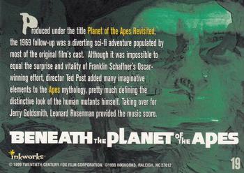 1999 Inkworks The Planet of the Apes Archives #19 Beneath the Planet of the Apes Back