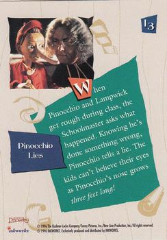 1996 Inkworks Pinocchio #13 Pinocchio Lies Back