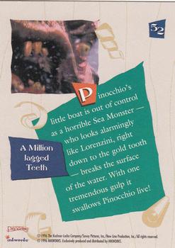 1996 Inkworks Pinocchio #52 A Million Jagged Teeth Back