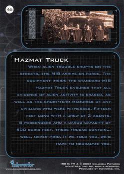 2002 Inkworks Men in Black II #46 Hazmat Truck Back