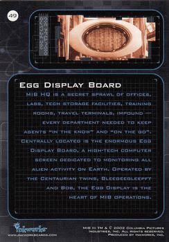 2002 Inkworks Men in Black II #49 Egg Display Board Back