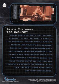 2002 Inkworks Men in Black II #50 Alien Disguise Technology Back