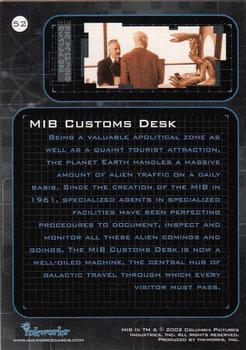 2002 Inkworks Men in Black II #52 MIB Customs Desk Back